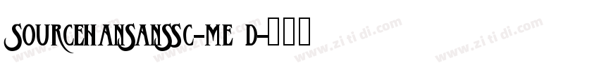 sourcehansansSc-me d字体转换